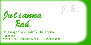 julianna rak business card